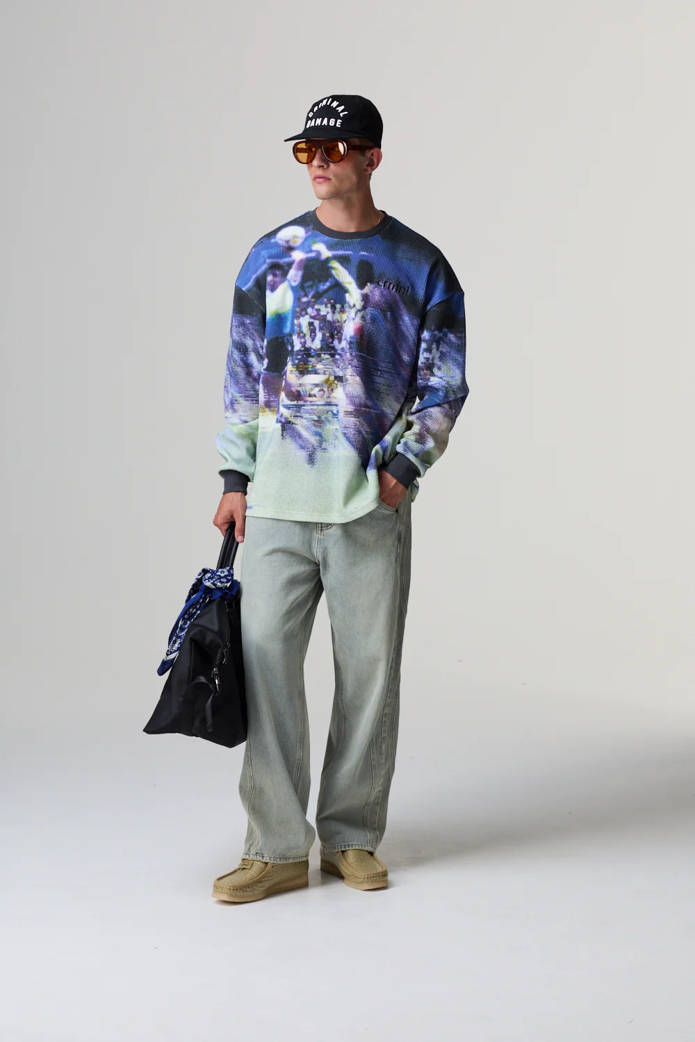 HAND OF GOD WAFFLE T-SHIRT - Image 3