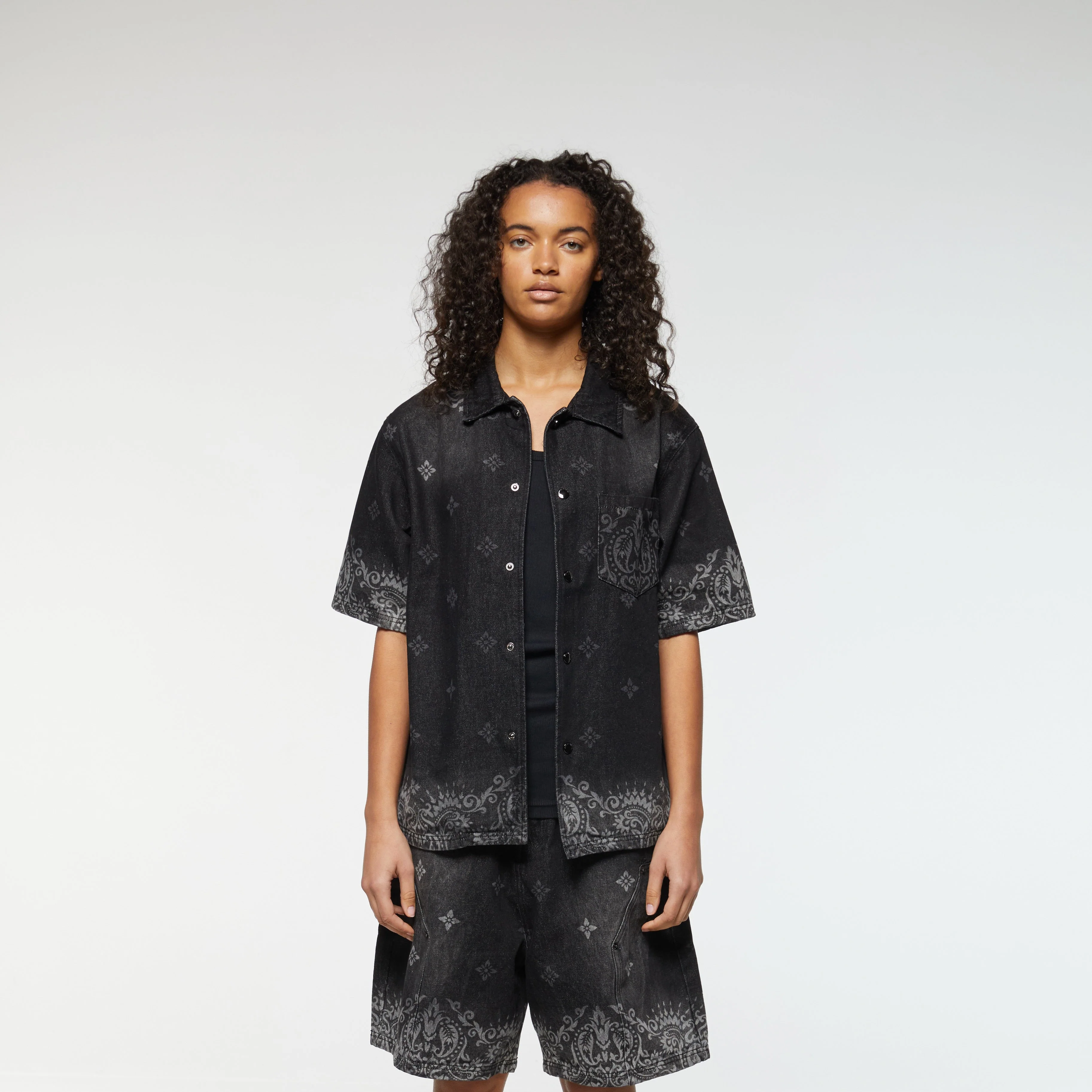 LASER PRINT DENIM SHIRT - Image 3