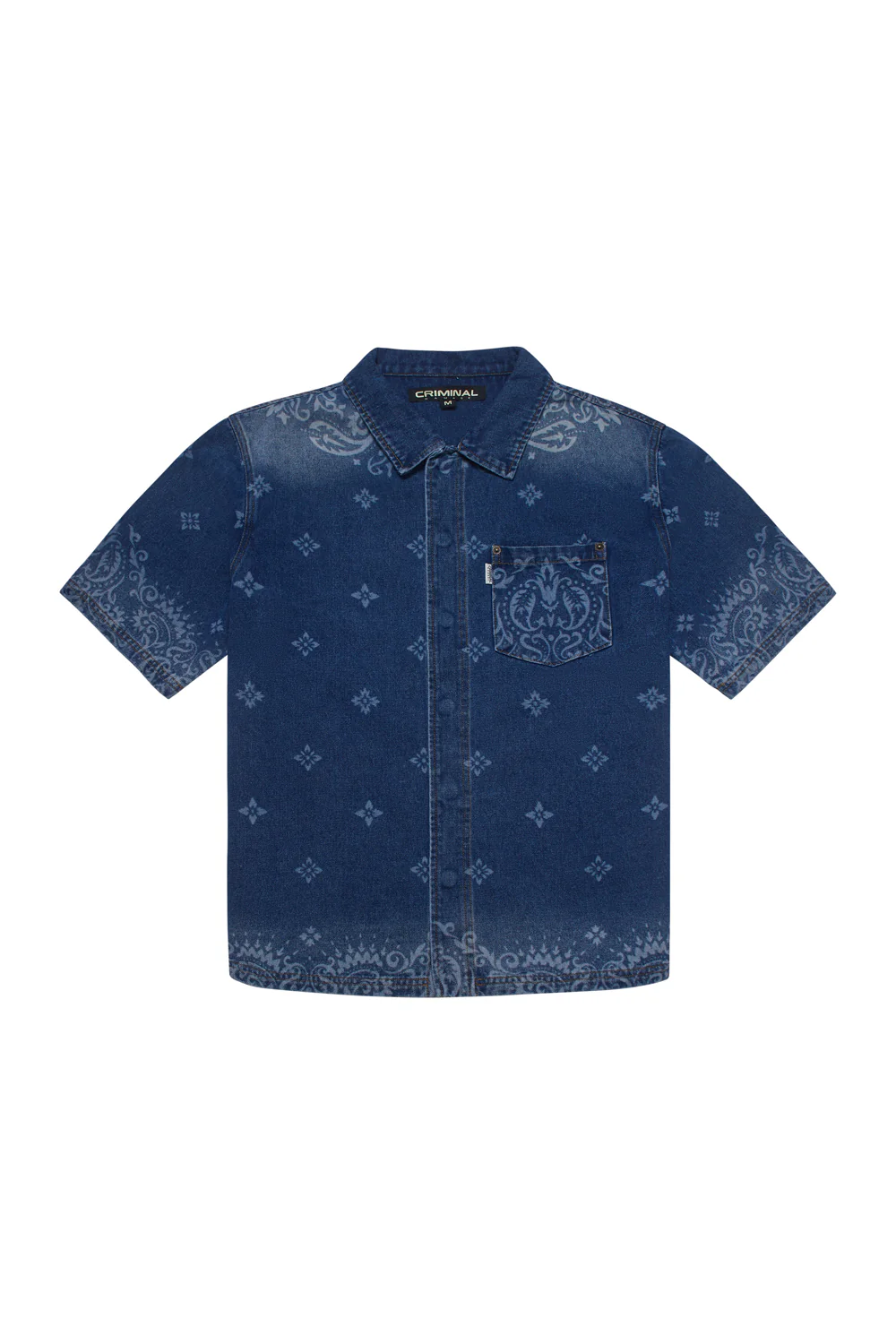 LASER  PRINT DENIM SHIRT