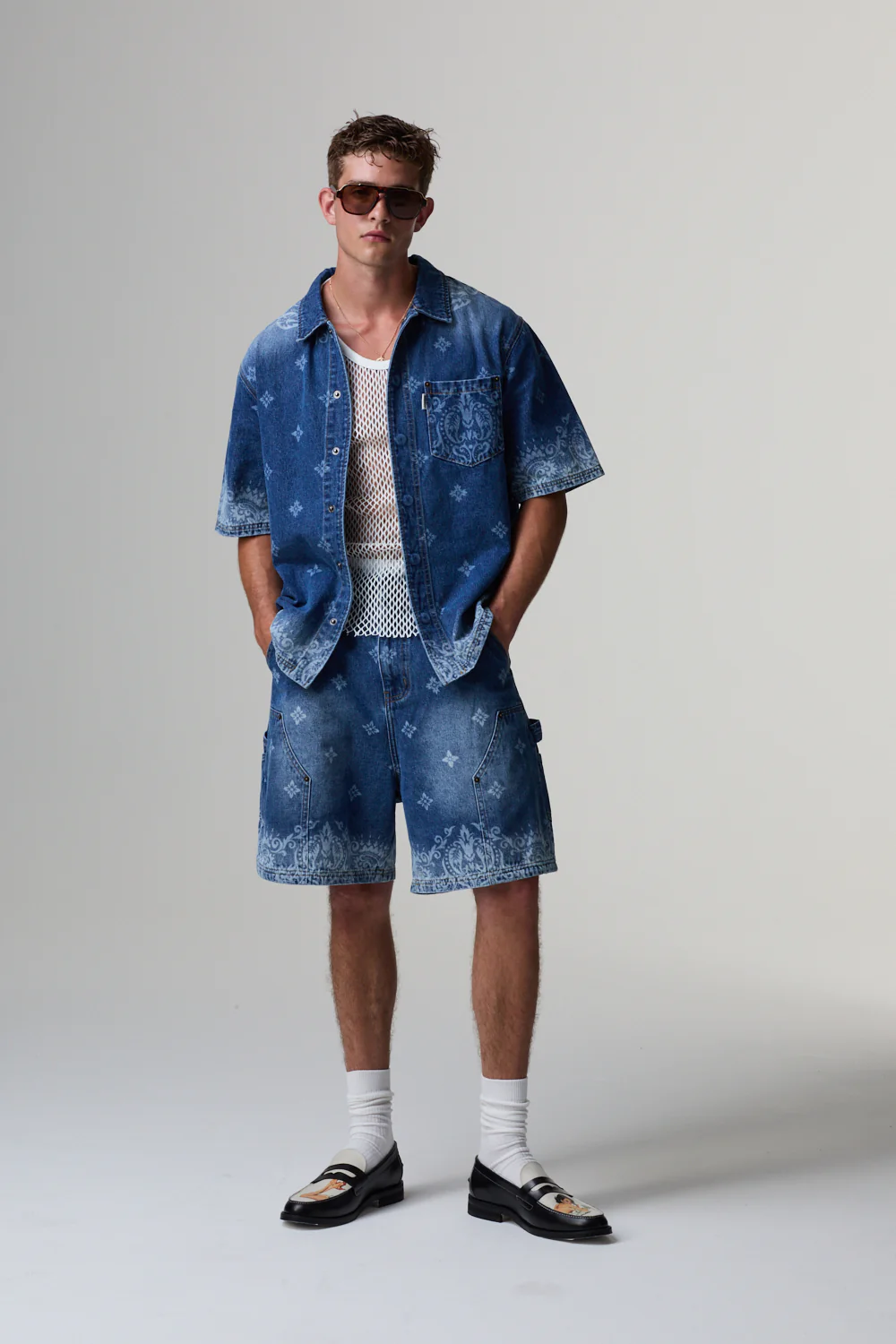 LASER  PRINT DENIM SHIRT - Image 4