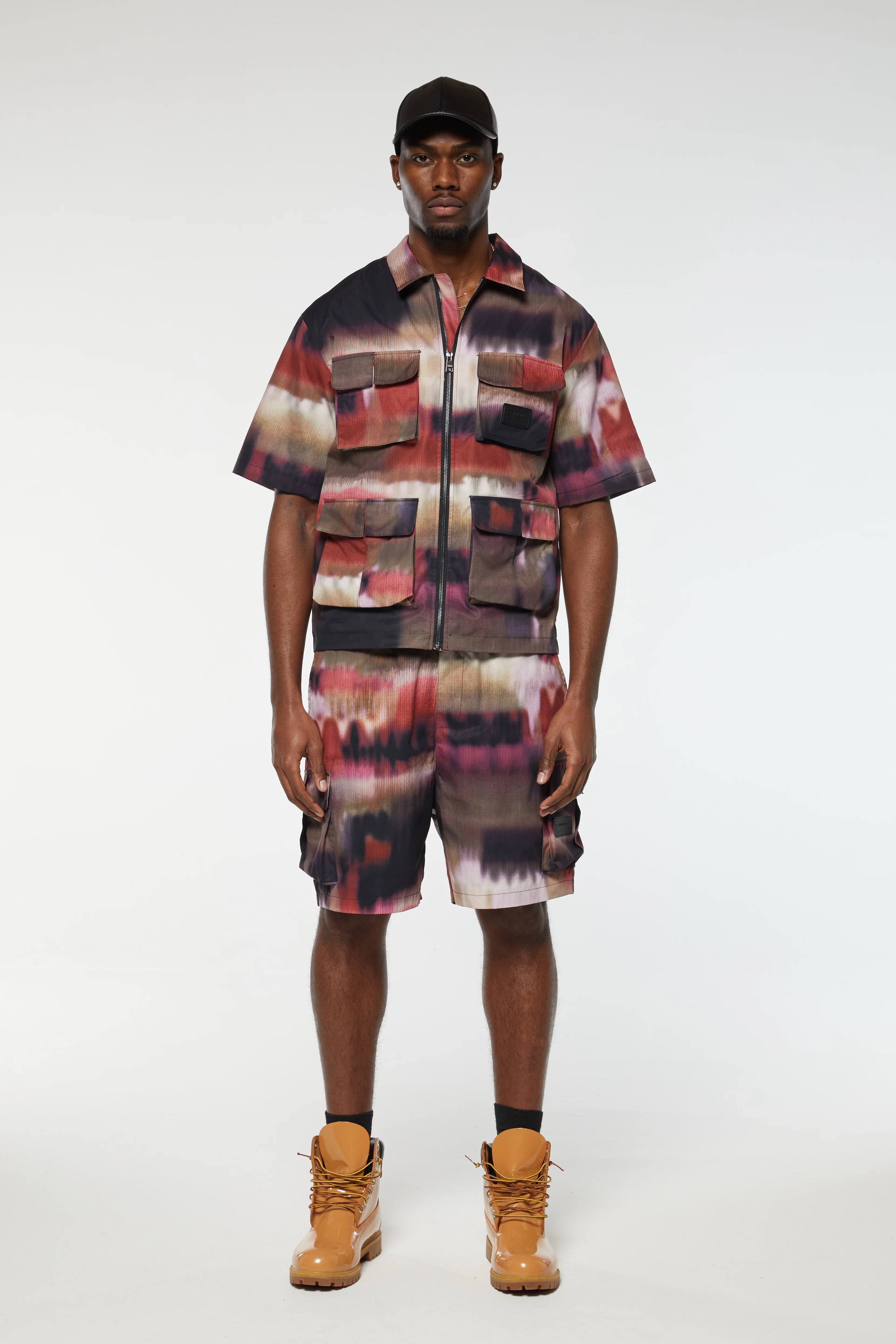 PHOTO PRINT ZIP SHORTS - Image 4