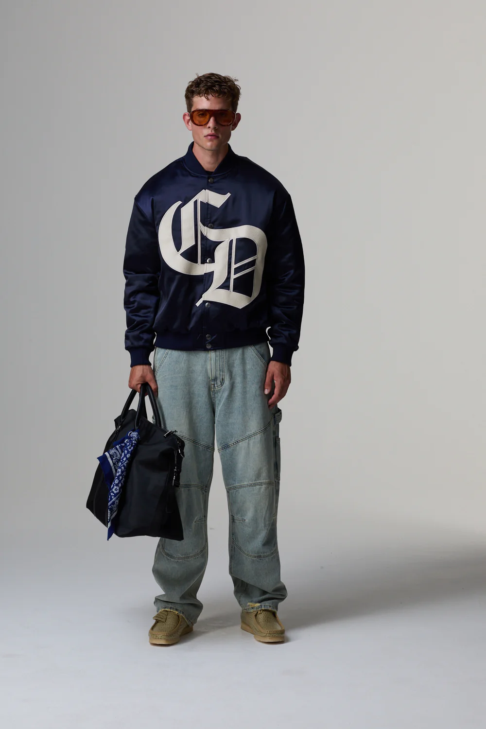 XL LOGO SATIN BOMBER JACKET - Image 2